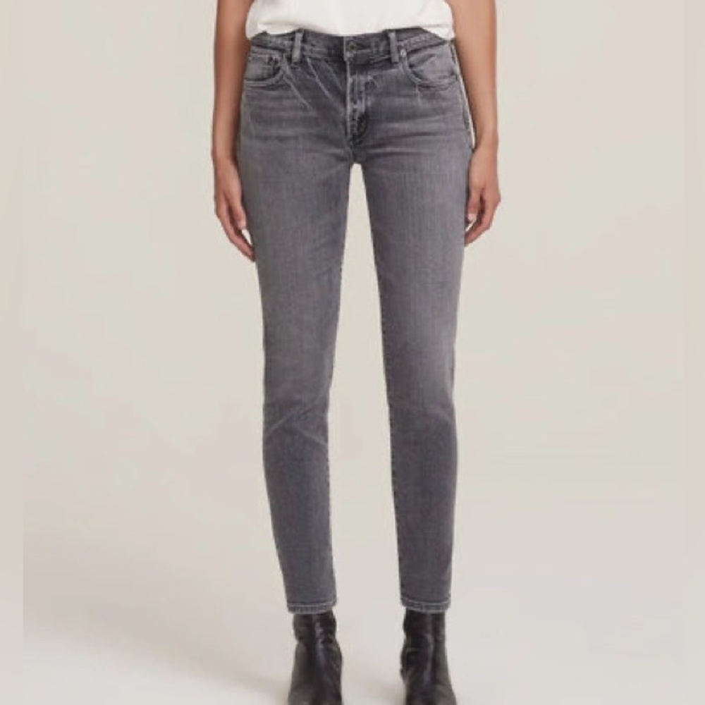 Agolde Grey Black Sophie Mid Rise Ankle Jeans Size 30